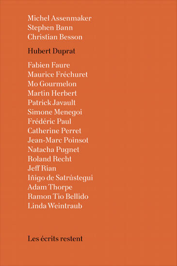 Les écrits restent : Hubert Duprat - Éditions MF, littérature, musique, philosophie | Insect Archive | Scoop.it