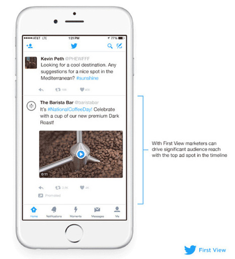 Twitter lance First View, sa nouvelle offre publicitaire Premium ! | Community Management | Scoop.it