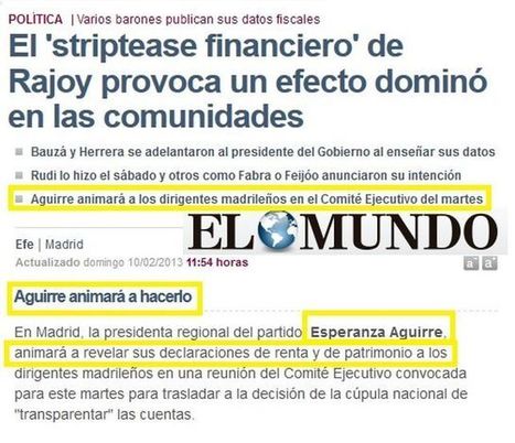 MALDITA HEMEROTECA - A la Aguirre no le gusta que se publique su declaración de la renta, pero en cambio sí la de otros... | La R-Evolución de ARMAK | Scoop.it
