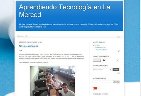 Los alumnos de Tecnología de 4º ya tienen su propio blog | tecno4 | Scoop.it
