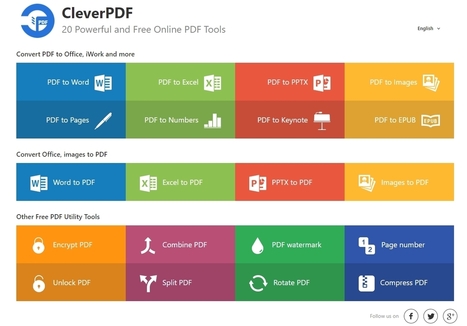 CleverPDF : une suite d’outils complète et gratuite pour convertir et modifier ses fichiers PDF – Blog du Modérateur | -thécaires | Espace numérique et autoformation | Scoop.it