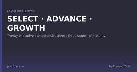 The SELECT &middot; ADVANCE &middot; GROWTH Leadership System | Kamyar Shah | ChiefOperatingOfficer | Scoop.it