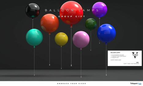 Balloon Lamps June 2025 Group Gift by VZO | Teleport Hub - Second Life Freebies | Teleport Hub | Scoop.it