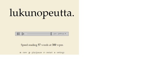 Free online speed reading software | Spreeder.com | 1Uutiset - Lukemisen tähden | Scoop.it