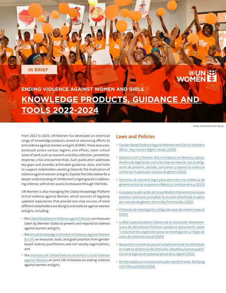 UN Women ending violence against women and girls: Knowledge products, guidance and tools, 2022–2024 | Publications | Women and Gender Studies | Scoop.it