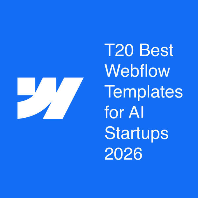 T20 Best Webflow Templates For AI Startups 2026...