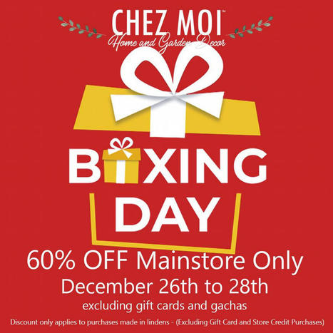 Chez Moi - Boxing Day/Weekend Sale #Secondlife | Second Life Freebies and bargains | Scoop.it