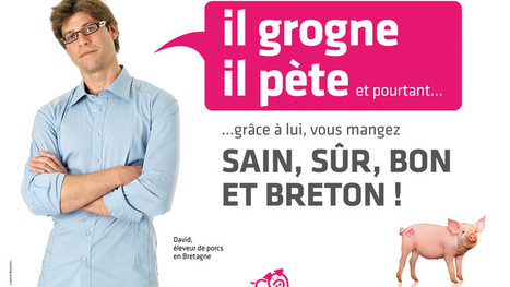 "Il grogne, il pète..." : le slogan qui va redorer le blason du porc breton | Mais n'importe quoi ! | Scoop.it