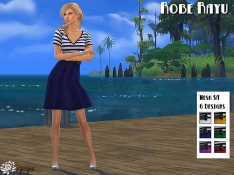 Robe Rayu (Sims 4) << Fuyaya pour Sims Artists | Les Sims | Scoop.it