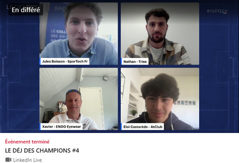 Sportech - Replay Dej des Champions #4 | 6 - Innovations technologiques | Scoop.it