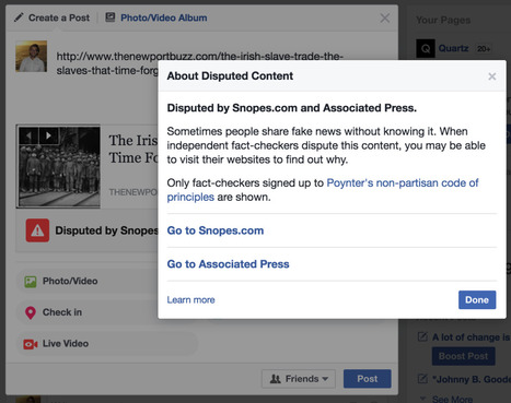 This is now what happens when you try to post fake news on Facebook | Public Relations & Social Marketing Insight | Scoop.it