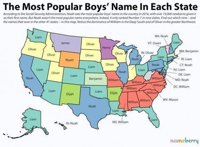 Most Popular Baby Names In Every State | Name News | Scoop.it
