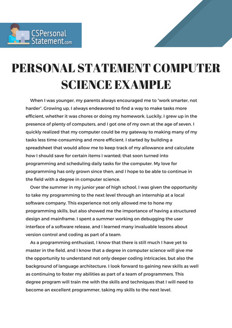 Personal statement computer science