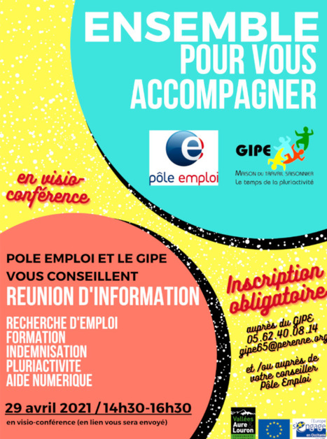 Réunion d'information Pôle Emploi / GIPE en visio-conférence le 29 avril | Vallées d'Aure & Louron - Pyrénées | Scoop.it