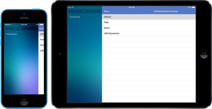 ECSlidingViewController:  Customizable sliding view controller container. | iPhone and iPad development | Scoop.it