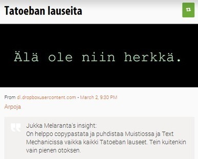 Tatoeban/lausesanakirjan lauseet ja sanat kieliharjoitusten materiaalina | 1Uutiset - Lukemisen tähden | Scoop.it