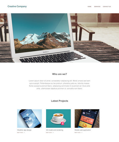 Free Template: Creative Company Layout | Tutorialzine | Bonnes Pratiques Web & Cloud | Scoop.it