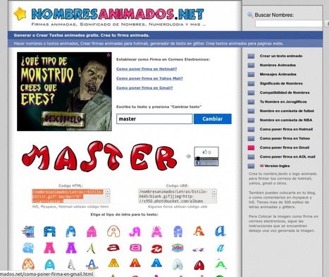 Crear textos animados con Nombres | Las TIC y la Educación | Scoop.it