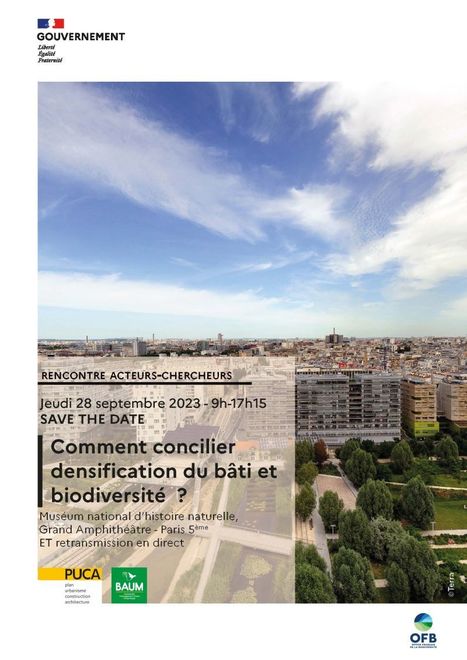 "Comment concilier densification du bâti et biodiversité ?"28 septembre - Séminaire BAUM | Biodiversité | Scoop.it