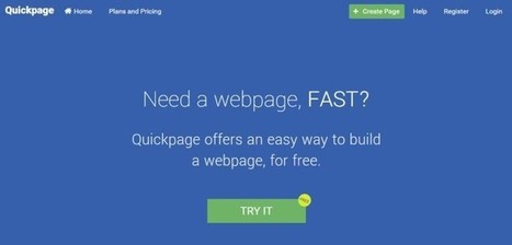 Quickpage, para hacer sencillas páginas web de forma visual y rápida | TIC & Educación | Scoop.it
