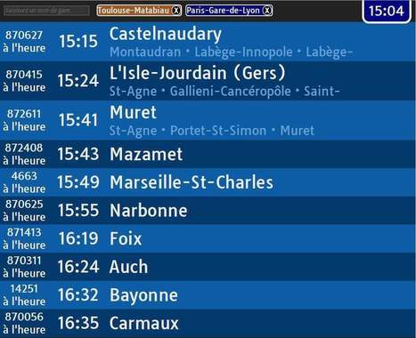 Tableau d'affichage en temps r&eacute;el des horaires des trains, Raildar | Les Infos de Ballajack | CONNECTED! | Scoop.it