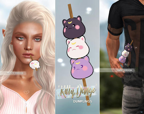 Kitty Dango Dumplings August 2021 Group Gift by Birth | Teleport Hub - Second Life Freebies | Second Life Freebies | Scoop.it