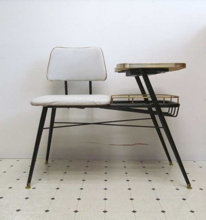 Mid Century Modern Telephone Bench | Antiques & Vintage Collectibles | Scoop.it