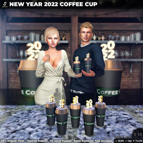 New Year 2022 Coffee Cup Group Gift by [satus Inc] | Teleport Hub - Second Life Freebies | Second Life Freebies | Scoop.it