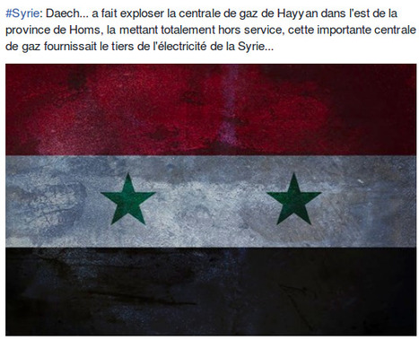 Syrie: Daech... a fait exploser la centrale de gaz de Hayyan dans l'est de la province de Homs | World News | Scoop.it