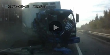 Un camionneur vole à travers le pare-brise | Mais n'importe quoi ! | Scoop.it