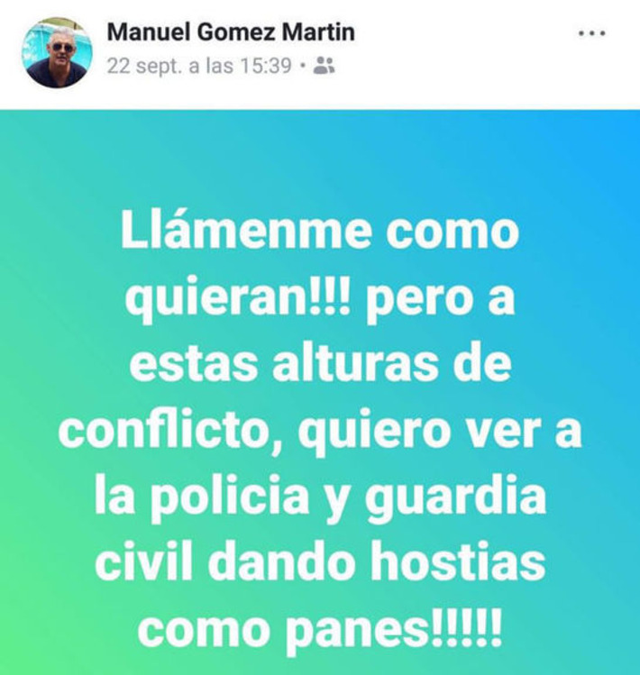 Portavoz del PP en Gibraleón, Huelva, ante el próximo 1-O: "Quiero ver a la policía dando hostias como panes" | Partido Popular, una visión crítica | Scoop.it