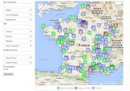 Une carte interactive recense les 188 projets Bepos français | Build Green, pour un habitat écologique | Scoop.it