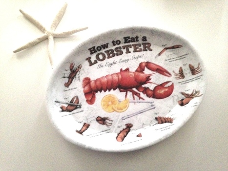 How to Eat Lobster Plates for clambakes, lobster bakes and festivals Set of 8 - Patio & Picnic Ware | Beachy Keen | Scoop.it