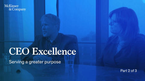 Serving a greater purpose: CEO Excellence revisited | McKinsey | Anat Lechner's My 2 Cents | Scoop.it