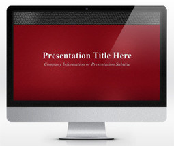 Widescreen Executive Leather PowerPoint Template Red (16:9) | Free Templates for Business (PowerPoint, Keynote, Excel, Word, etc.) | Scoop.it