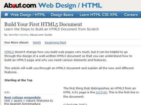 Build Your First HTML5 Document | Free Tutorials in EN, FR, DE | Scoop.it