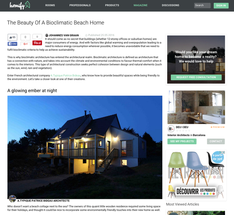 ​" The Beauty Of A Bioclimatic Beach Home (Baden 2012)-a.typique patrice BIDEAU architecte "- HOMIFIY.CO.ZA | Architecture, maisons bois & bioclimatiques | Scoop.it