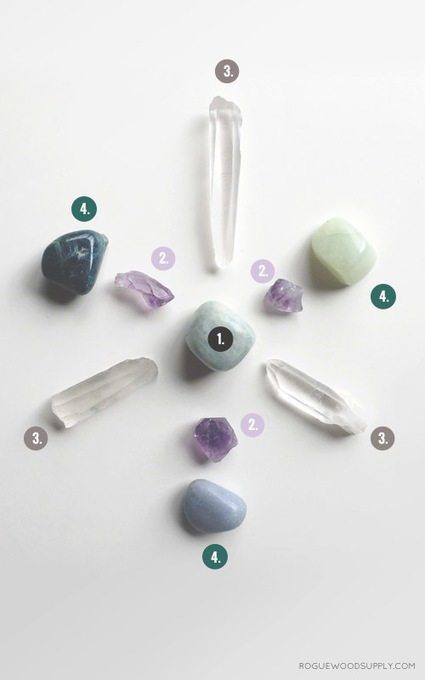 How to make a crystal grid with odds and ends stones | Crystal Grids for Healing | Scoop.it