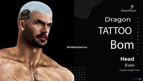 Dragon BOM Head EvoX Tattoo November 2022 Group Gift by [Kinky Princess] | Teleport Hub - Second Life Freebies | Second Life Freebies | Scoop.it