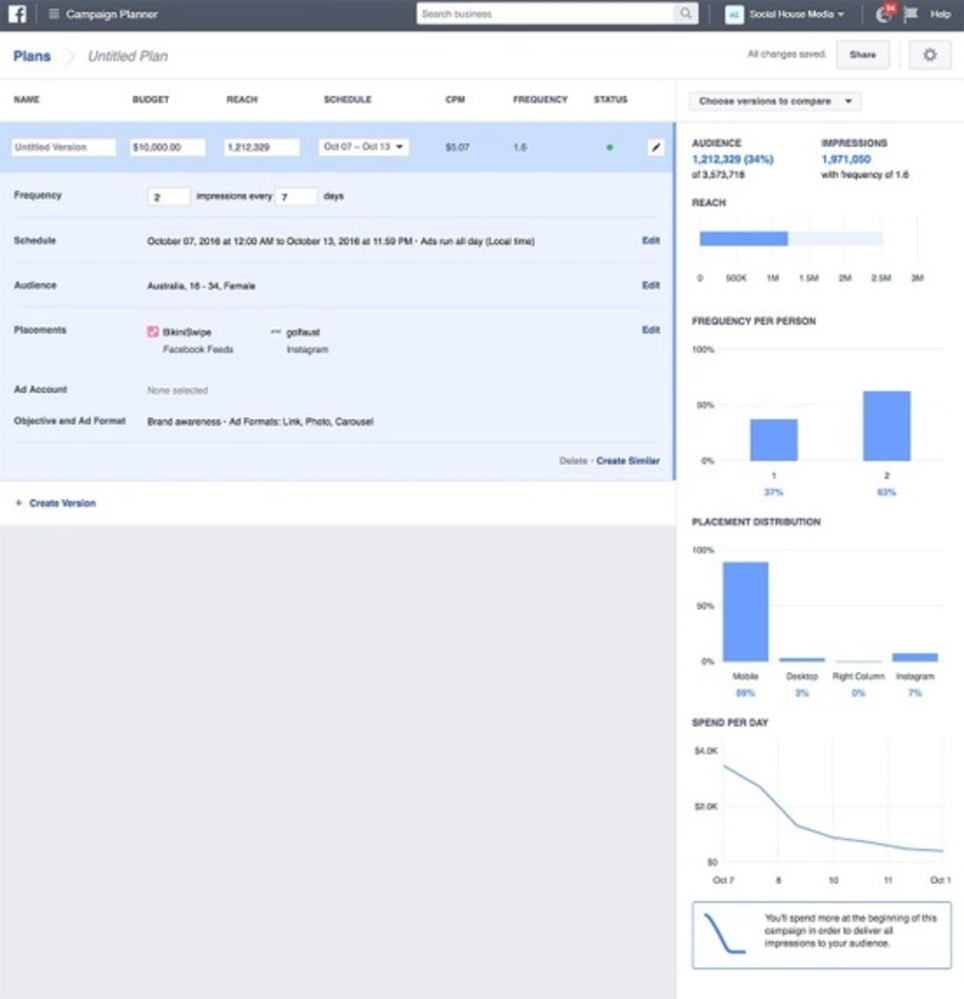 Facebook Adds Campaign Planner Feature to Business Manager | WebsiteDesign | Scoop.it