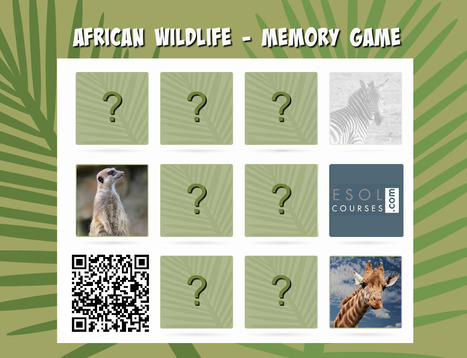 African Wildlife - Memory Matching Game | English Word Power | Scoop.it