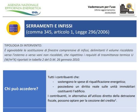 Aggiornato il Vademecum Enea Serramenti e Infissi | Certificazione Energetica degli Edifici | Scoop.it