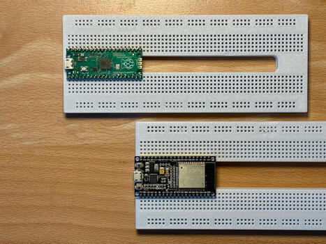 3D printed breadboards optimized for Raspberry Pi Pico and ESP32 boards - CNX Software | Embedded Systems News | Scoop.it