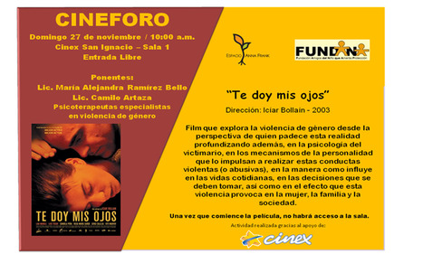 CineForo: Te Doy Mis Ojos. Domingo, 27 de Noviembre de 2011 - Entrada Libre | Al calor del Caribe | Scoop.it