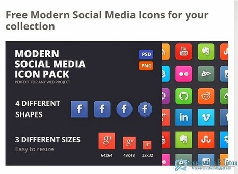 Modern Social Media Icons : un pack d'icônes gratuit pour vos projets personnels ou commerciaux | Freewares | Scoop.it