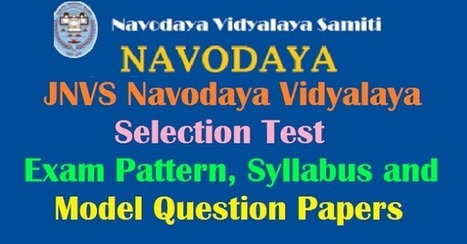 Jnvs Navodaya Vidyalaya Selection Test 2018 Exa