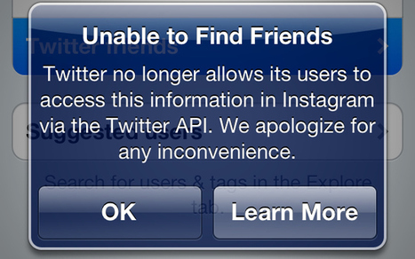 Twitter Confirms Removing Follow Graph From Instagram's 'Find Friends' | Infographics and Social Media | Scoop.it