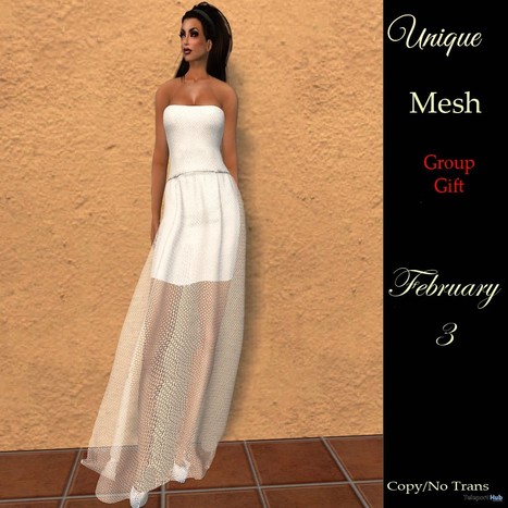 White Dress February 2014 Group Gift by Shoenique Designs | Teleport Hub - Second Life Freebies | Teleport Hub | Scoop.it