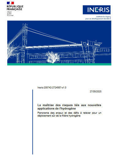 Sécurité liée à l’hydrogène : l'INERIS publie un document de référence | Alimentation Santé Environnement | Scoop.it