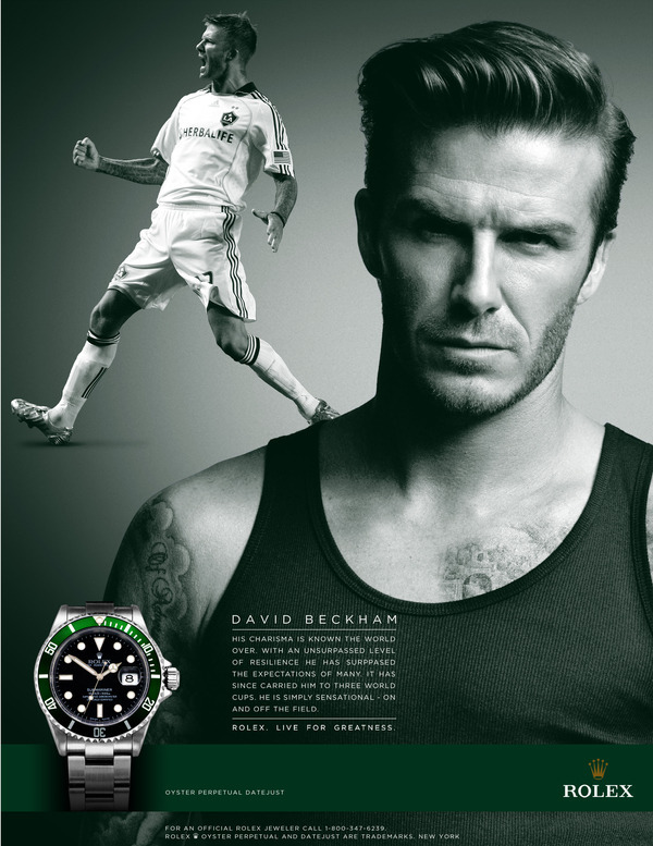 David Beckham Ad for Rolex Watches  Persuasion